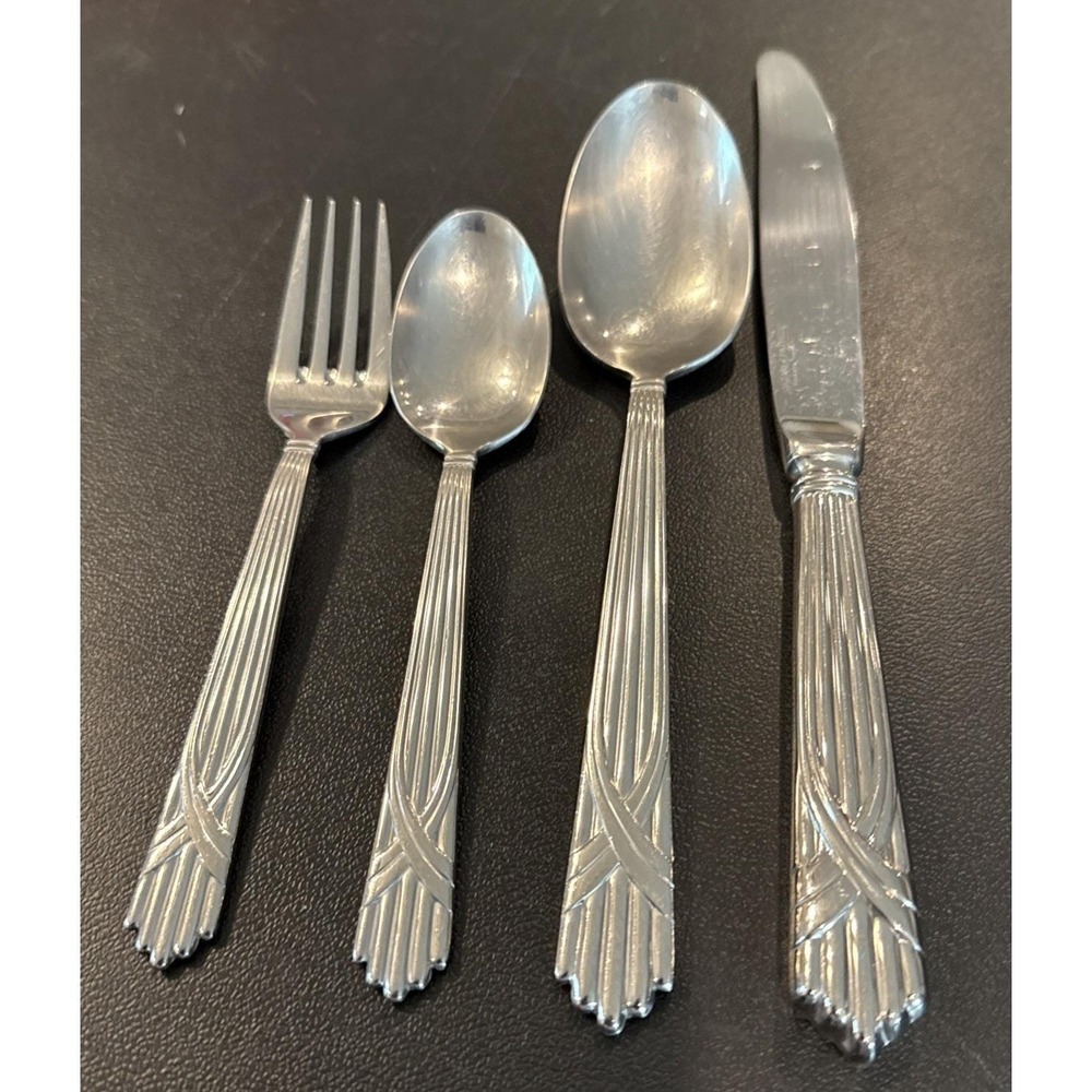 Yamazaki Fortuny Stainless Steel 4 Pieces Salad Fork Teaspoon Soup Spoon Knife